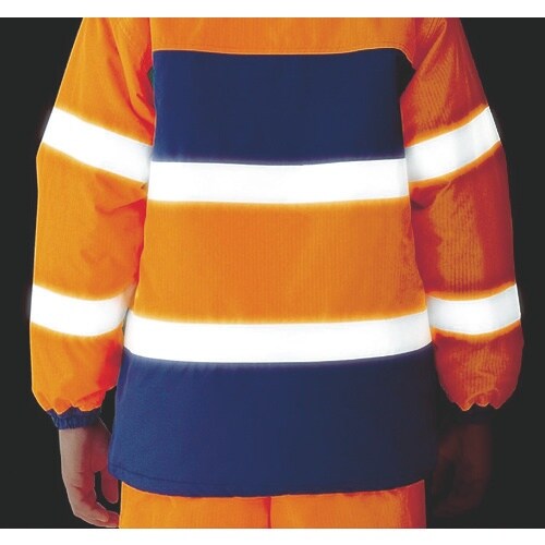 ミドリ安全 高視認性 防水帯電防止防寒コート イエ