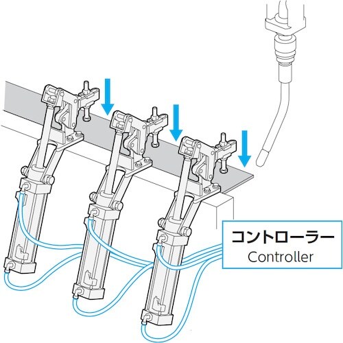 角田 スイッチ付エアークランプ No.56−S