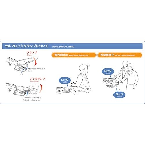 角田 セルフロック付トグルクランプ No.38RK