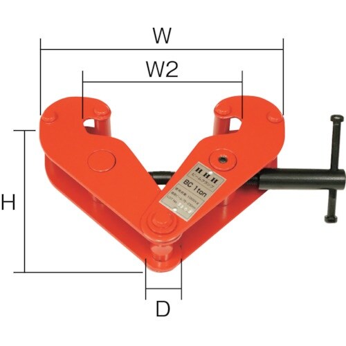 HHH ビームクランプ 1t