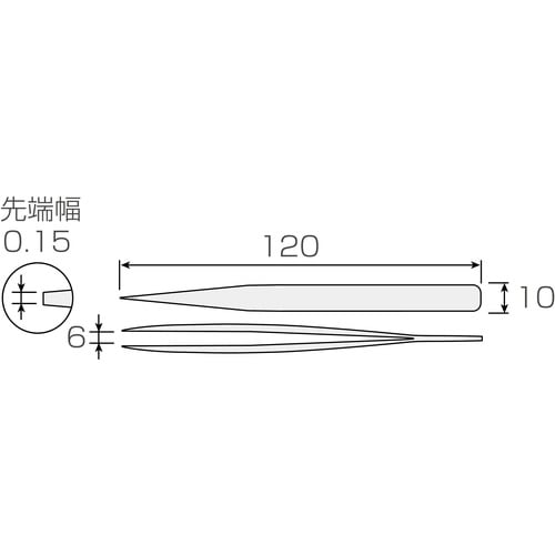 HOZAN ピンセット 全長120mm