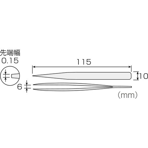 HOZAN ピンセット 全長115mm