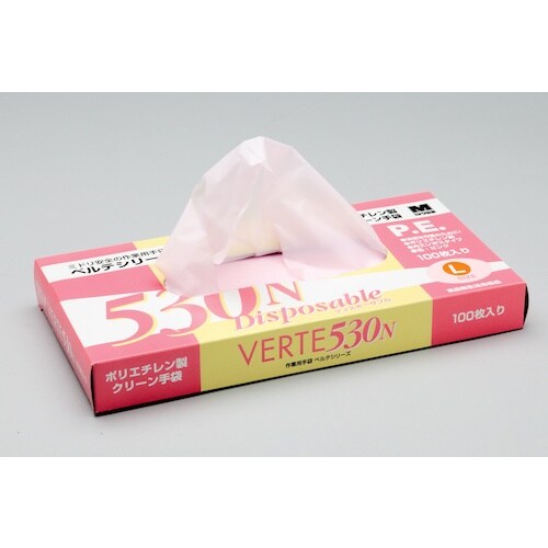 ミドリ安全 ポリエチレン製ディスポ手袋 Lサイズ