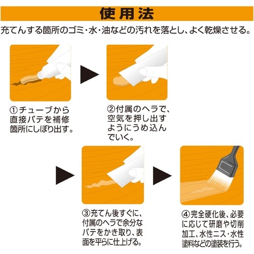 セメダイン 木工パテA 120ml/箱 タモ白 H