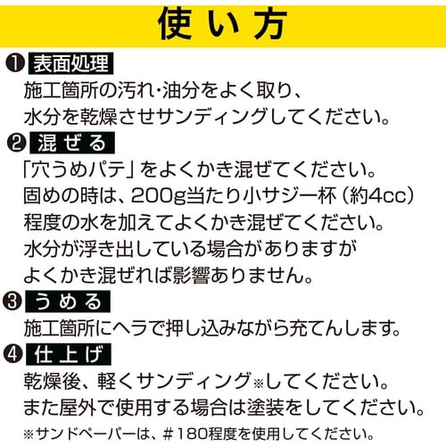セメダイン 穴うめパテ ホワイト 200g/ポリ容