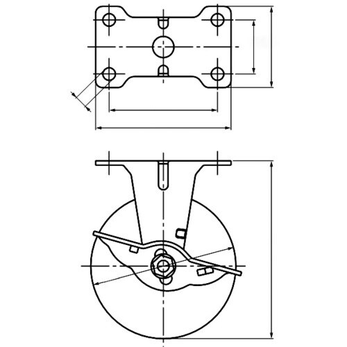 ハンマー Eシリーズ固定式ウレタン車輪(ナイロンホ