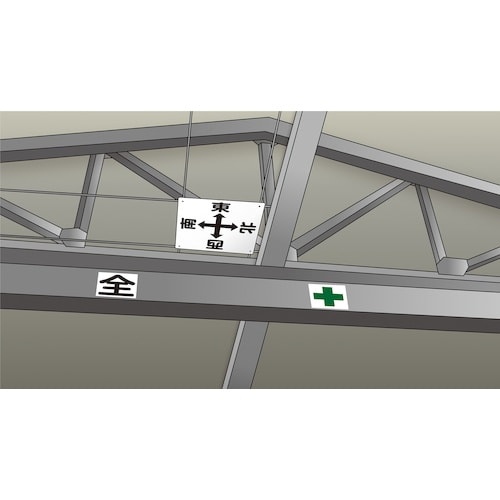 緑十字 クレーン関係標識 東西南北 クレーンA 6