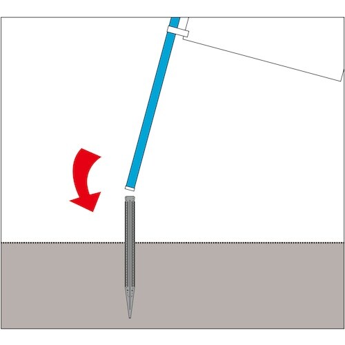 緑十字 のぼり旗用スタンド(打ち込みタイプ) ノボ