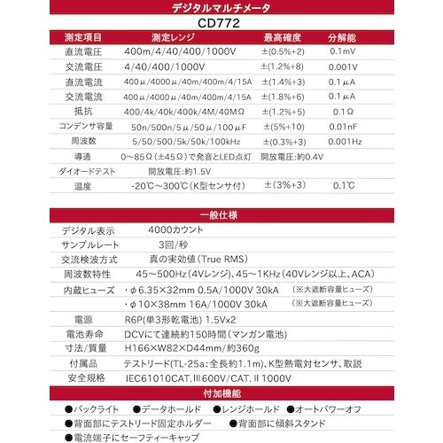 SANWA デジタルマルチメータ 真の実効値対応