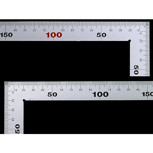 シンワ 曲尺厚手広巾シルバー50cm建築・鉄工用表