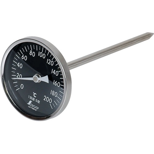 シンワ 温度計 V−4 丸T字型 0ー200℃ 白