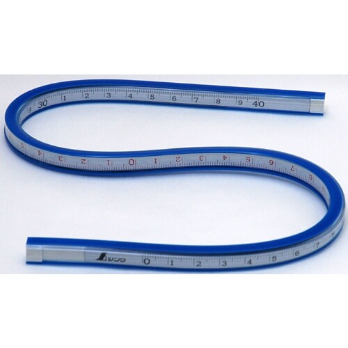 シンワ 自在曲線定規目盛付40cm