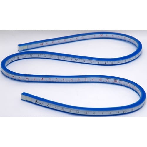 シンワ 自在曲線定規目盛付80cm