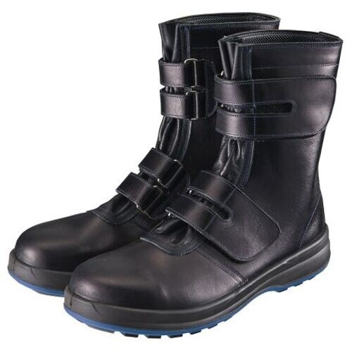 シモン 安全靴 長編上 マジック式 8538黒 3