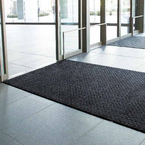 テラモト 雨天用マット ラインアート グレー 90