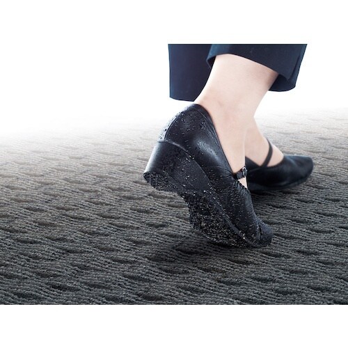 テラモト 雨天用マット ラインアート グレー 90