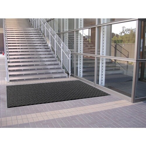 テラモト 雨天用マット ラインアート グレー 90