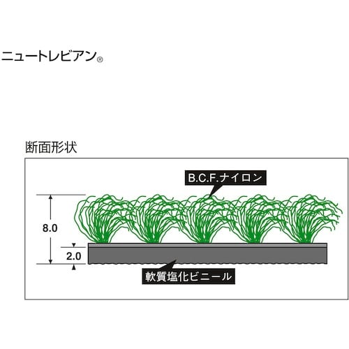 テラモト 屋内マット ニュートレビアン 緑 600