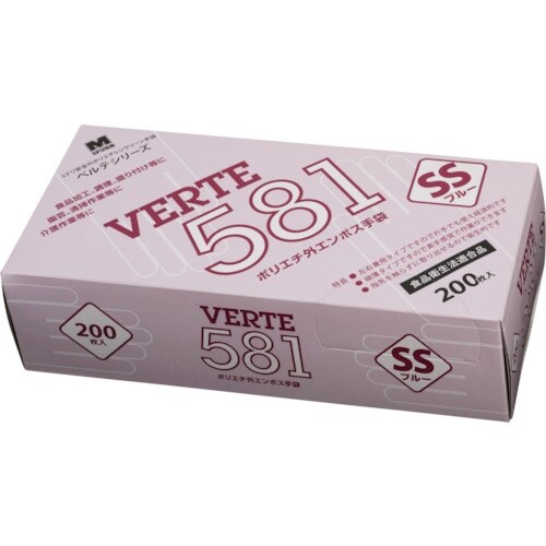 ミドリ安全 ポリエチレン使い捨て手袋 外エンボス