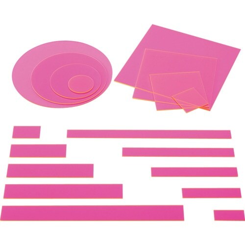 光 アクリル長方形 蛍光ピンク 150×30×2m