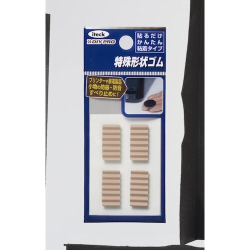 光 波ゴムクッション茶3×10×20mm