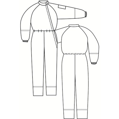 ミドリ安全 高通気性超静電クリーンウェア ホワイト