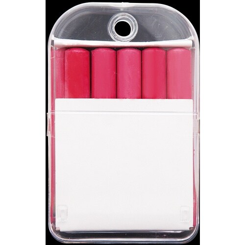 シンワ 工事用チョーク 赤10本入り プラケース付