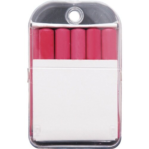 シンワ 工事用チョーク 赤10本入り プラケース付