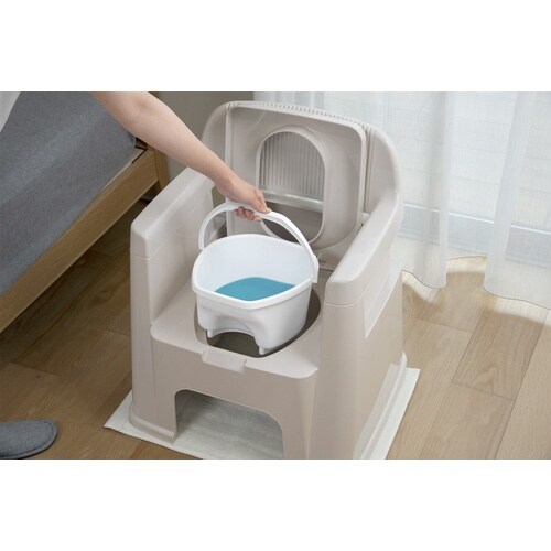 TONBO ポータブルトイレ背もたれ型