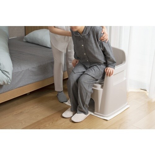 TONBO ポータブルトイレ背もたれ型