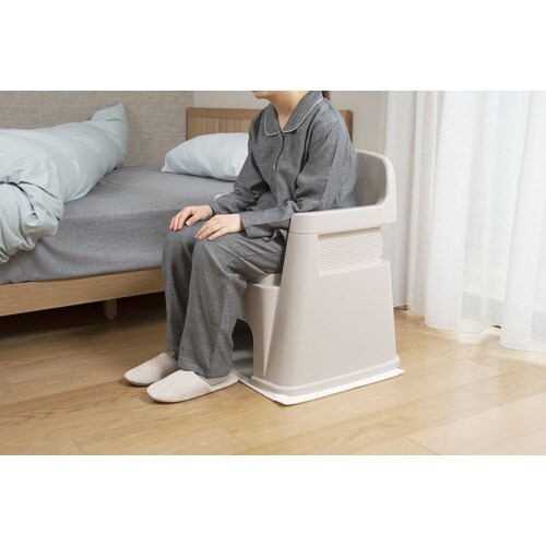 TONBO ポータブルトイレ背もたれ型