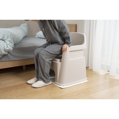 TONBO ポータブルトイレ背もたれ型