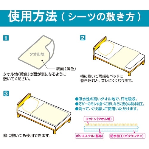 IRIS 524055 洗える防水シーツ Mサイズ