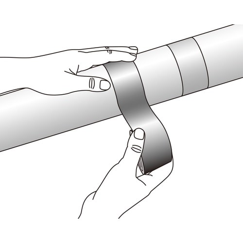 緑十字 配管識別テープ 白(空気関係) AH510
