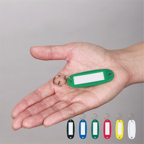 OP キーホルダー名札 ハードタイプ 10枚 黒