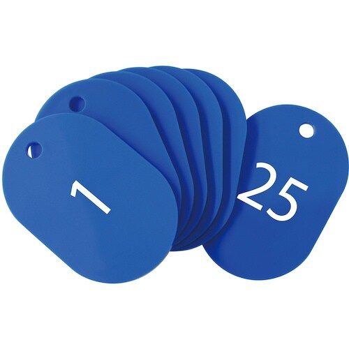 OP 番号札 小 番号入り1ー25 青 (25枚入