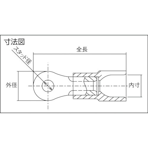ニチフ 環境配慮形絶縁被覆付丸形端子R形(50個入