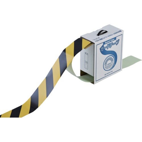 緑十字 ガードテープ(ラインテープ) 黄/黒(トラ
