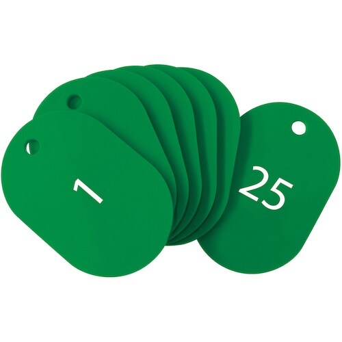 OP 番号札 大 番号入り1ー25 緑 (25枚入