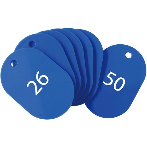 OP 番号札 大 番号入り26ー50 青 (25枚