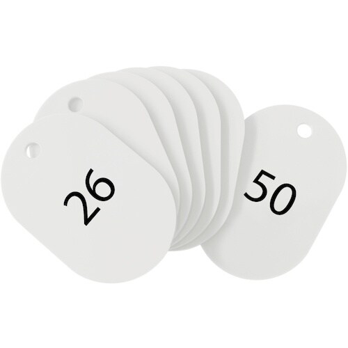 OP 番号札 大 番号入り26ー50 白 (25枚