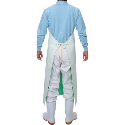 おたふく 6130 エステル 前掛 胸付白・ホワイ