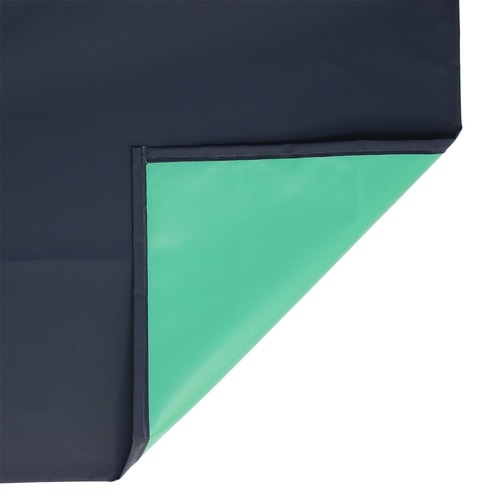 おたふく 6110 ワンタッチ前掛 胸付紺・ネイビ