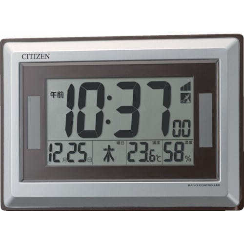 シチズン 電波 壁掛け・置き時計 温湿度計付き シ