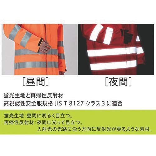 ミドリ安全 雨衣 レインベルデN 高視認仕様 上衣