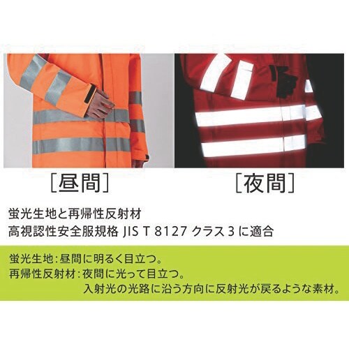 ミドリ安全 雨衣 レインベルデN 高視認仕様 上衣