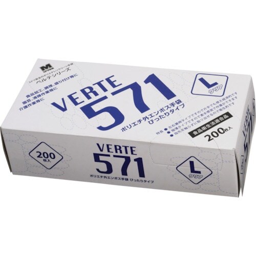 ミドリ安全 ポリエチレンディスポ手袋 ベルテ571