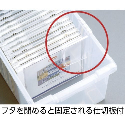 TENMA CDいれと庫 クリア 175×450×