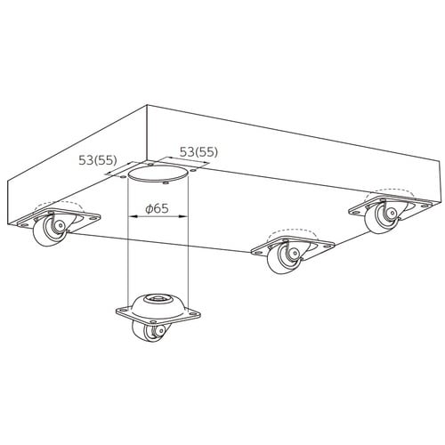 ハンマー オールステンレス低床旋回式強化ナイロン車