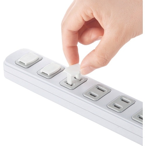 SANWA 電源タップ用コンセントキャップ ホワイ